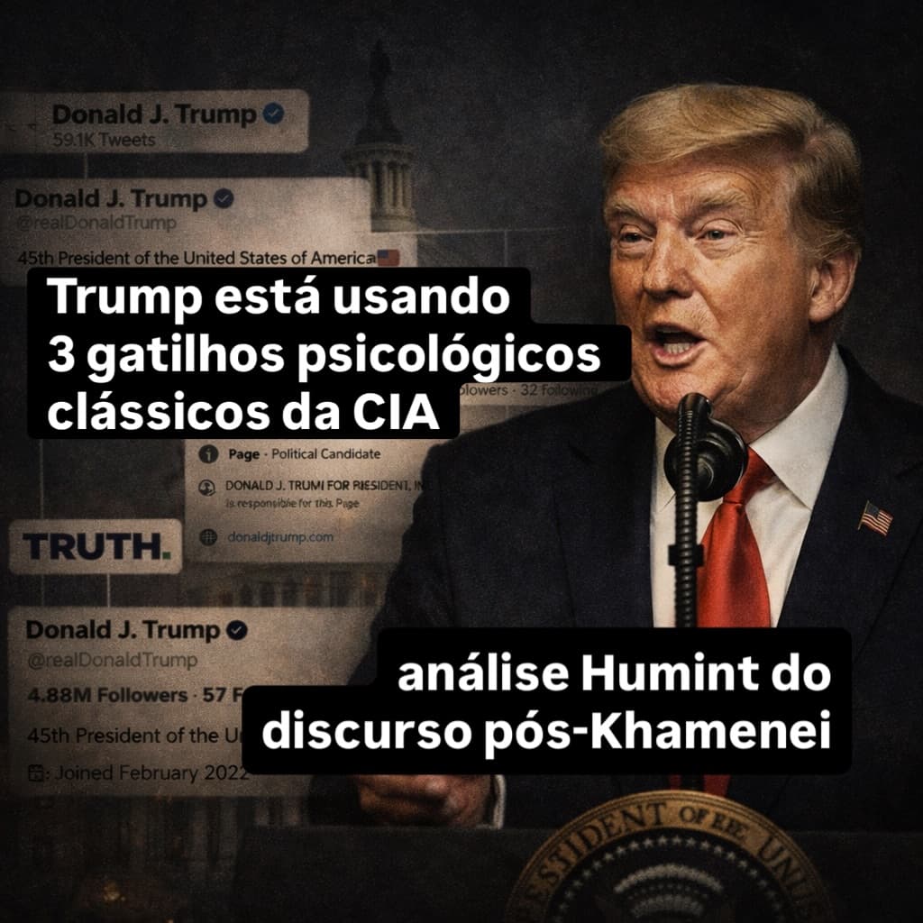 Psicologia aplicada à geopolítica é ferramenta operacional. Discursos desse tipo não são improviso emocional.