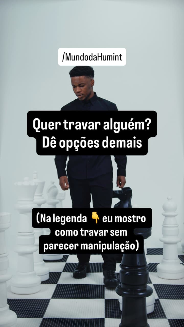 Na teoria, oferecer muitas opções parece dar liberdade. Na prática, isso gera paralisia, arrependimento e submissão disfarçada.