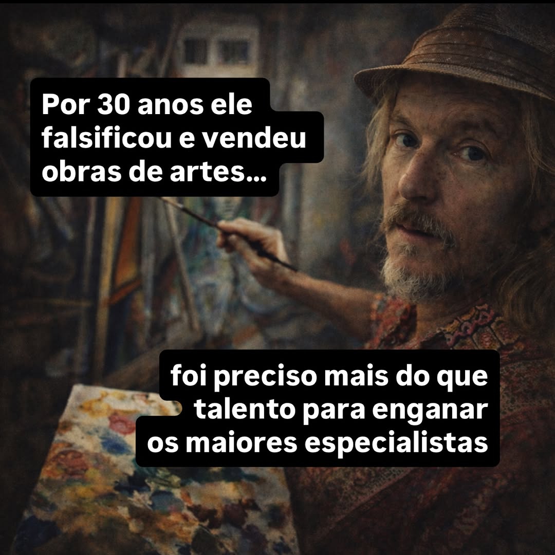 Beltracchi vendia quadros, mas ele só conseguia isso devido ao background criado que sustentava a sua mentira.